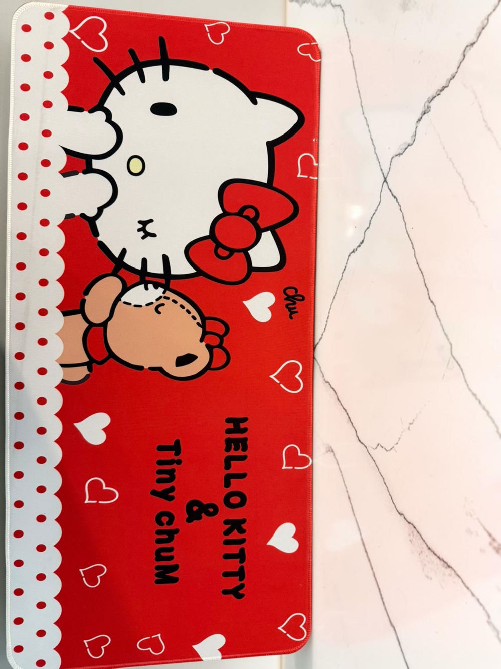 Hello Kitty Red, White and Black Cute Character Desk Mat